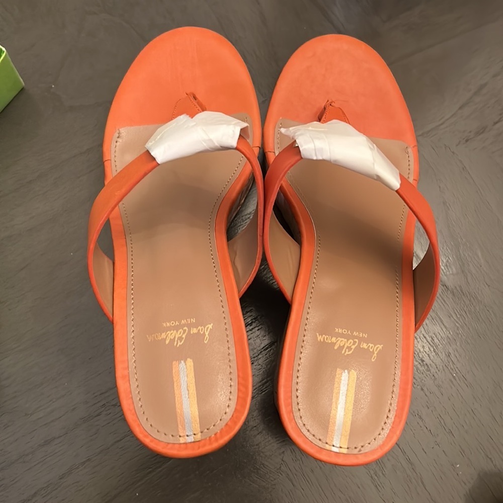 SAM EDELMAN Yardlie Wedge Sandal In Sunset Orange - Picture 9 of 13